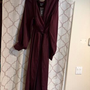 City-chic Women's Burgundy and Purple Dress